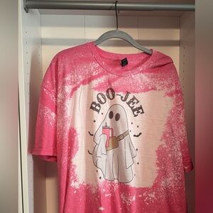 Boo-jee t shirt bleached pink size 2xl